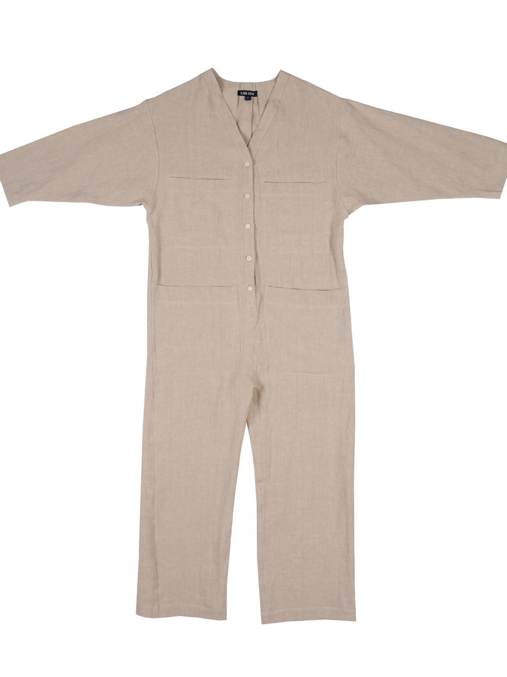 Ilana Kohn Tuck Coverall Oat Linen, Sz M